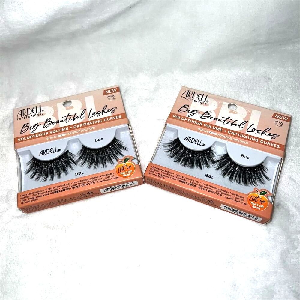 Ardell BBL "Bae" Black Strip Eyelashes Full Volume Long Lash - 2 Sets